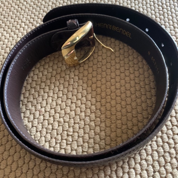 Vintage Henri Bendel Brown Genuine Caiman Crocodile Belt-34 inches- minimal wear main image 6